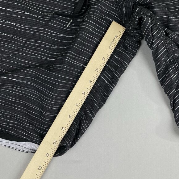 Billabong Swim Trunks Board Shorts Men’s 38 Black White Striped Skater Grunge - Picture 11 of 16